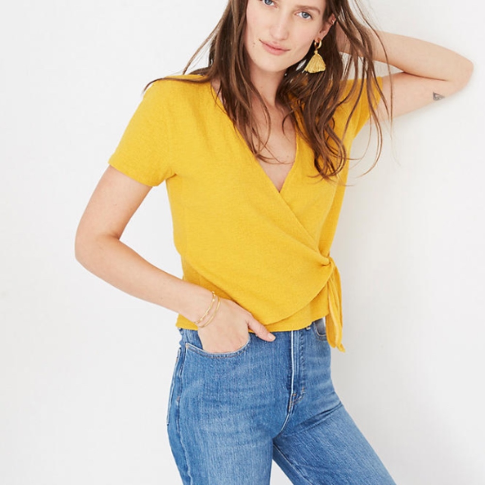 Madewell Texture & Thread Wrap-Tie Tank Top